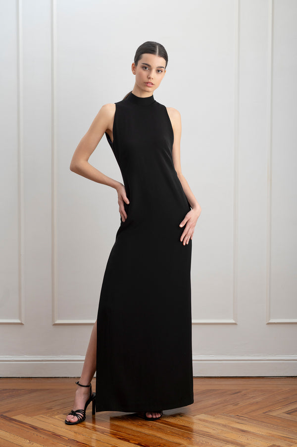 Vestido negro cuello halter